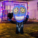 Calabaza Inflable Halloween Terror  Fantasma Patio Jardin 