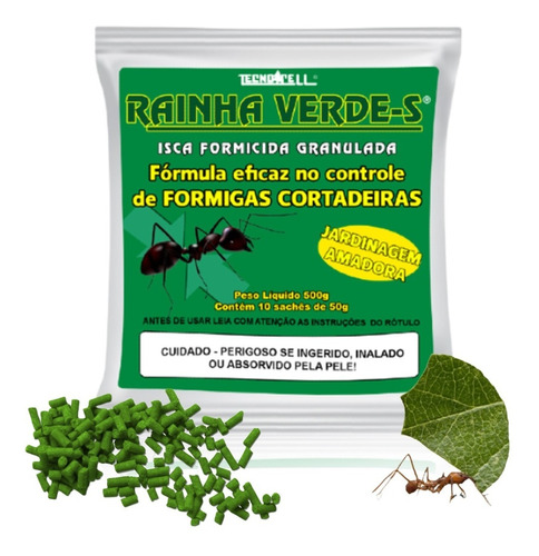 Veneno Para Formigas Cortadeiras Isca Granulada Jardim 500gr