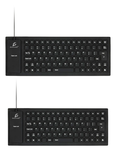  Kit 2pz Mini Teclado Alambrico Flexible Usb Pc  Contra Agua