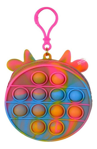 Monedero Fidget Toy Pop It Juguete Burbuja Anti Estres 1021 Color Vaca Multicolor 2