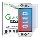 Mica Cristal Templado Para Nintendo Switch Oled 2021, 3pcs