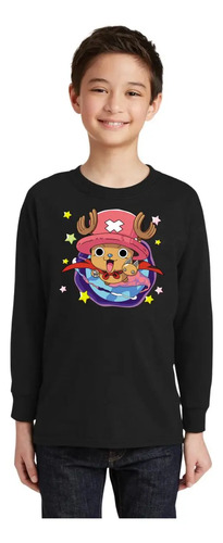 Playera M Larga Niño Niña Anime One Piece Chopper 000593