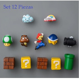 12 Figuras Set De Mario Bros Con Imanes. Dif Pers Gratis_env