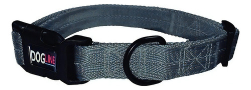 Collar Perro Nylon Dogline Grande Gris Tamaño Del Collar L