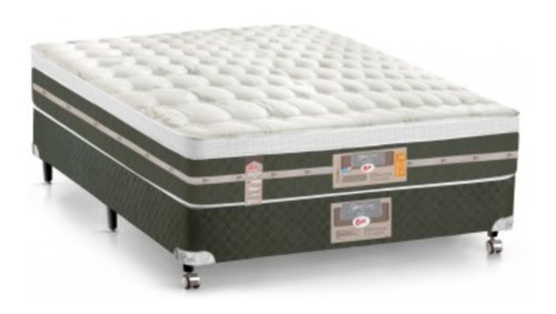 Cama Box Castor Air One Face Silver Star  Queen De 198cmx158cm Com Base Dividida