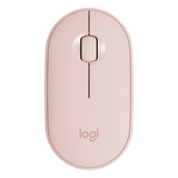 Mouse Inalámbrico Logitech  Pebble M350 Rosa