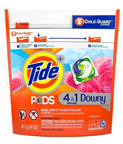 Detergente En Capsulas Tide Con Downy 15 Unidades 