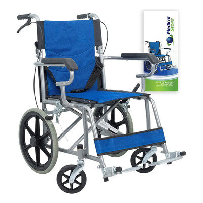 Silla de ruedas Medical Store SR502NMS manual sí color azul | Envío gratis