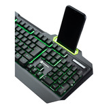 Teclado Gamer Legend Com Led, Anti Ghosting E Alumínio | Gol Cor De Teclado Preto Idioma Português