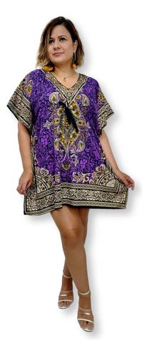 Bata Kaftan Indiana Longuete Saída De Praia Plus Size - 02