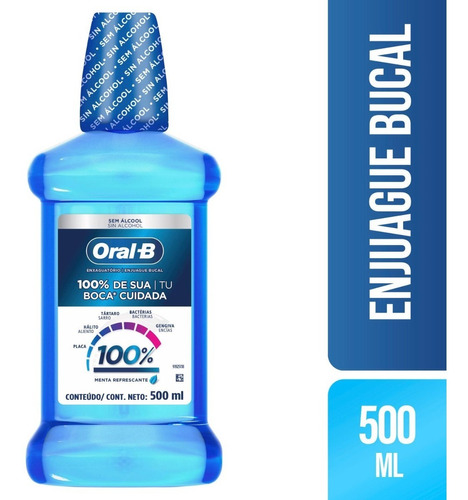 Enjuague Bucal Oral-b 100%, 500 Ml