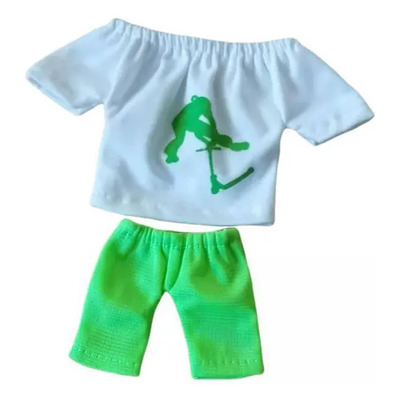 6 Finger Scooter Skateboard Pantalones Y Tops Verde Verde