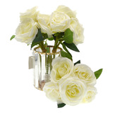 Pack 2 Ramo De Flores Artificiales Rosas Novia Decoración 23