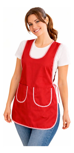 Mandil Delantal Bata Cocina Chef Unisex Lavable Resistent