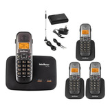 Kit Aparelho Telefone Sem Ts 5150 Bina 3 Ramal Entrada Chip