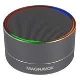 Altavoz Bocina Magnavox Portátil Bluetooth Con Luz Rgb Color Gris