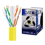 Red Cmple Cat6 (utp), Cable Ethernet Lan Bulk 23 Awg, Cmr, S