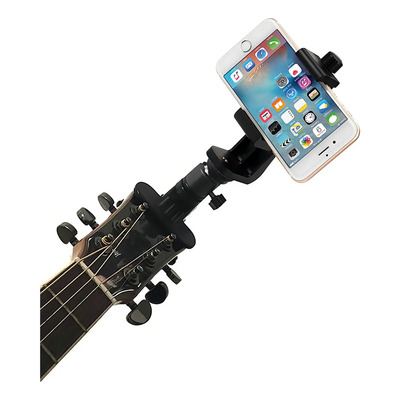 Soporte Celular para Guitarra Plegable Fix Negro Grabación Streaming | Meses sin interés