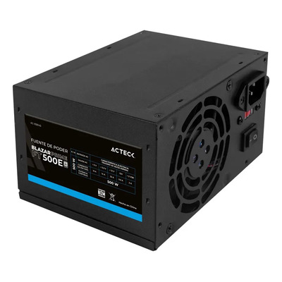 Fuente De Poder Acteck Atx 500w 24pin 2xmolex 2xsata 115\u002F230 Color Negro | Meses sin interés