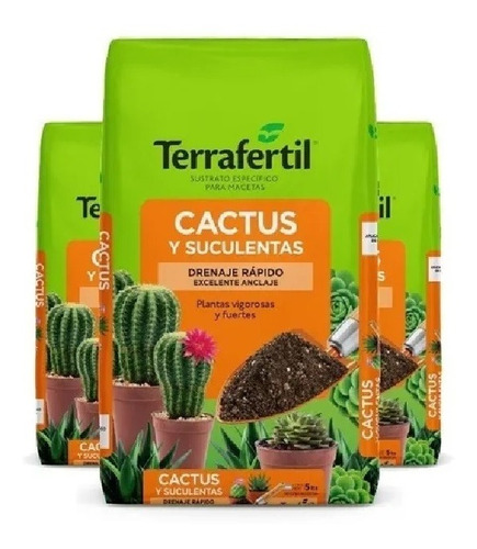 Sustrato Para Cactus Y Suculentas Tierra X 20dm3 Terrafertil