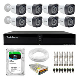 Kit 8 Câmeras De Segurança Cftv Dvr 8 Canais Hd 1tb Skyhawk