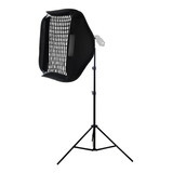 Softbox S 80x80cm + Soporte Flash Con Grid Y Tripode