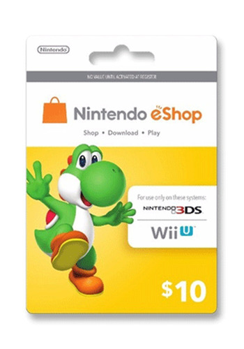 Tarjeta Nintendo Eshop U$10 Usa /entrega Inmediata Gamer24hs