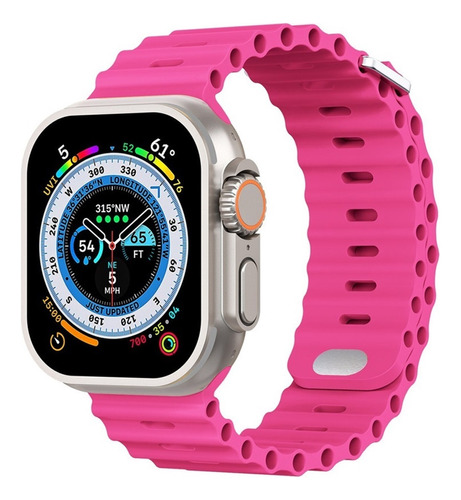 Correa De Silicona Oceánica Para Apple Watch Ultra Band Seri