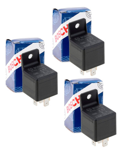 Pack X3 Relay Bosch 12v 20a / 30a 5 Pines Rele