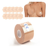 Cinta Brasier Strapless Invisible Push Up Y Cubre Pezon Set