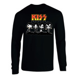 Camiseta Manga Larga Kiss Camibuso Sueter Black