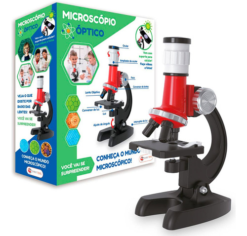 Microscópio Infantil 1200x Suporte Para Celular Shiny Toys
