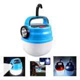 Lanterna Lâmpada Emergência Painel Solar Multifuncional Lanterna Azul