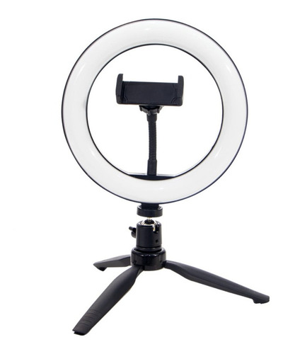 Ring Light De Mesa Iluminador De Led Tripé 6 Polegadas 16cm