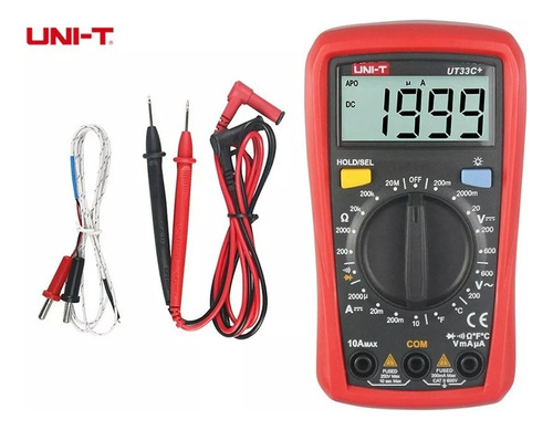 Multimetro Tester Digital Uni-t 33c+ Nuevo Original Temp 33c