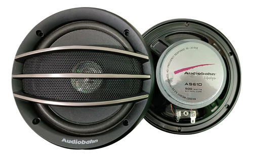 Bocinas 6.5puLG Audiobahn  As61d 500 Watts Maximos Color Negro