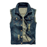 Men's Jeans Vests Fashion Slim Ripped Design