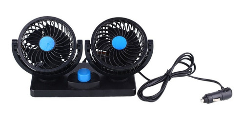 Display De 2 Ventiladores 4  24v Plastico Negro Universal