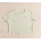 Pink Victoria's Secret Playera Corta Crop Top Menta Original