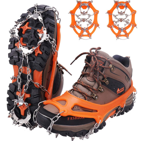 Crampones Con 19 Dientes Inox. Para Nieve O Hielo - Talle M.