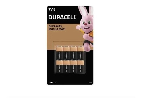 Duracell, Baterías 9v De 8 Piezas