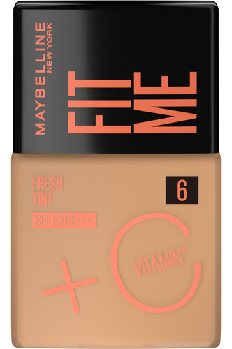 Fit Me Fresh Tint Base Maquillaje Maybelline Tono 06. Fps 50