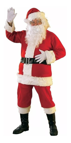 Combo Papá Noel / Santa Disfraz + Peluca + Guantes + Mascara