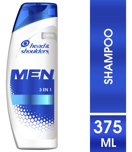 Shampoo Head & Shoulders 3 En 1 Para Hombres X 375ml