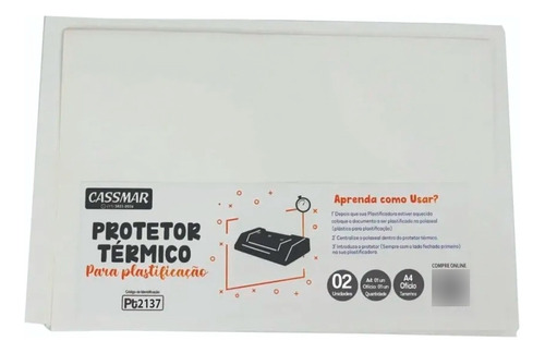 Protetor Térmico Para Plastificação A4 E Ofício 2un