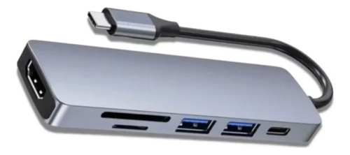 Hub Hdmi 4k Usbc Para Macbook Usb 3.0 Leitor De Cartão