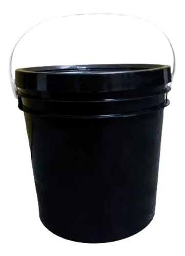 Balde 10l Tacho Negro Tapa Cultivo Hidroponia Liquidos