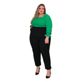 Calça Social Feminina Alfaiataria Zra Plus Size Cintura Alta