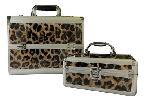 Cosmetiquera Neceser Profesional Maquillaje Animalprint 2pzs