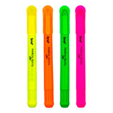 Marca Texto Gel Brw Para Grifar Biblia 4 Cores Neon